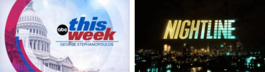 ABC NEWS IS NO. 1 IN TOTAL VIEWERS ON SUNDAY MORNING AND IN LATE NIGHT