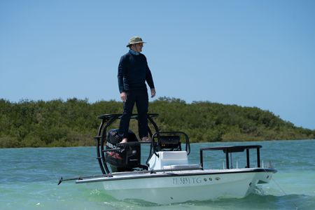 Gordon Ramsay on a boat in the Florida Keys. (National Geographic/Justin Mandel)