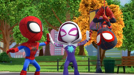 PETER PARKER, GWEN STACY, MILES MORALES