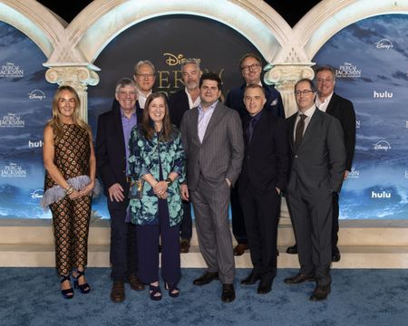 TOP: ALBERT KIM (EXECUTIVE PRODUCER), JIM ROWE (EXECUTIVE PRODUCER), JAMES BOBIN (EXECUTIVE PRODUCER / DIRECTOR), JEREMY BELL (EXECUTIVE PRODUCER) BOTTOM: ELLEN GOLDSMITH-VEIN (EXECUTIVE PRODUCER), RICK RIORDAN (AUTHOR / EXECUTIVE PRODUCER), BECKY RIORDAN (EXECUTIVE PRODUCER), DAN SHOTZ (EXECUTIVE PRODUCER), JONATHAN STEINBERG (EXECUTIVE PRODUCER), CRAIG SILVERSTEIN (EXECUTIVE PRODUCER)