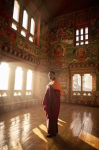 Will Smith visits a monastary where he learns how the monks find happiness. According to Sonam, when we encounter a very bad moment, or incident in our life, there is no other way to find happiness than within yourself.(credit: National Geographic/Kyle Christy)