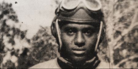 Staff Sergeant Johnnie Stevens was a tank commander with the 761st Black Panther Tank Battalion who served in WW2. (The Family of Johnnie Stevens/Doreen Stevens)