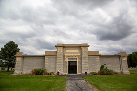 The mausoleum at Riverside Cemetery, Newton County. After seven years of trying to identify the Doe, Coroner Scott McCord held a funeral and placed the remains in his local mausoleum. (National Geographic/Tom Beard)