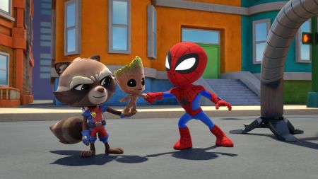 ROCKET, GROOT, PETER PARKER