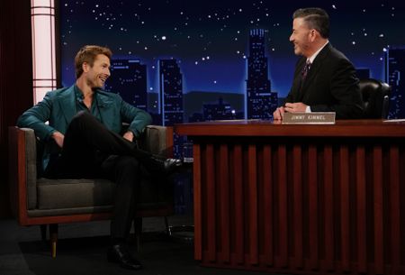 GLEN POWELL, JIMMY KIMMEL
