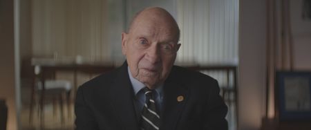 Sid Davis is pictured in close-up portrait during an interview in Bethesda, Md. (National Geographic)