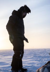 Ricko DeWilde hunts a caribou for himself and his community. (BBC Studios Reality Production/Ashton Hurlburt)