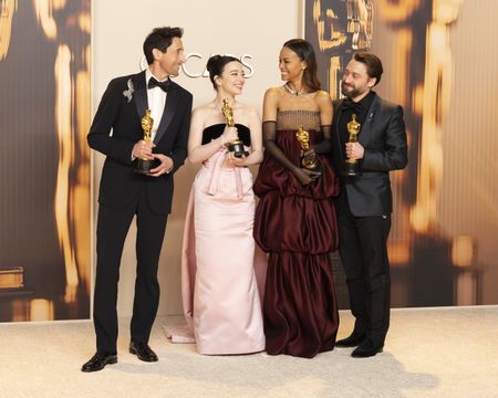 ADRIEN BRODY, MIKEY MADISON, ZOE SALDANA & KIERAN CULKIN