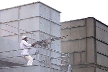 Mess attendant Doris Miller (played by Abdul Sulaiman) uses an anti-aircraft gun on the USS West Virginia in a WW2 historic reenactment scene for "Erased: WW2's Heroes of Color. The series tells the stories of three Black heroes who miraculously survived the attack on Pearl Harbor. One of these men, mess attendant Doris Miller, defied racial stereotypes when he shot down enemy planes during the attack. (National Geographic/Rekha Garton)