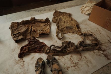 Clothing that was found next to where Jane Doe's body was discovered, including a Top Rail Bar T-shirt. (National Geographic/Will Francome)