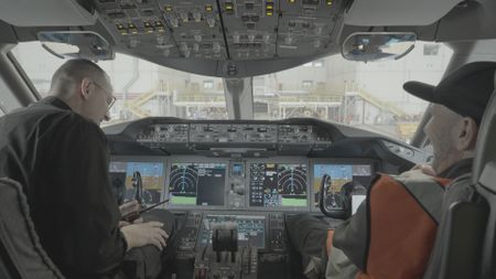 Emilian Kondracki, Aircraft Maintenance Engineer,
Air Canada and Frederic Richard, Aircraft Maintenance Engineer at Air Canada. (Arrow International Media Ltd & Cantina Media)