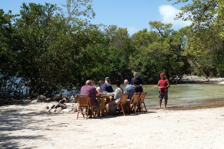 Gordon Ramsay and Chef Paul present their final dishes to their guests. (National Geographic/Justin Mandel)