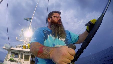 Gloucester, MA - Deckhand Mike Ott aboard the Hot Tuna. (PFTV)