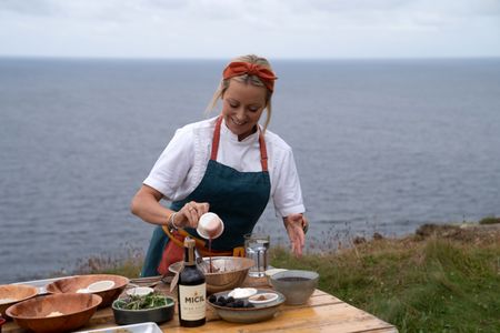 Chef Anna Haugh during the final cook. (National Geographic/Justin Mandel)