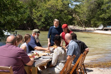 Gordon Ramsay and Chef Paul present their final dishes to their guests. (National Geographic/Justin Mandel)