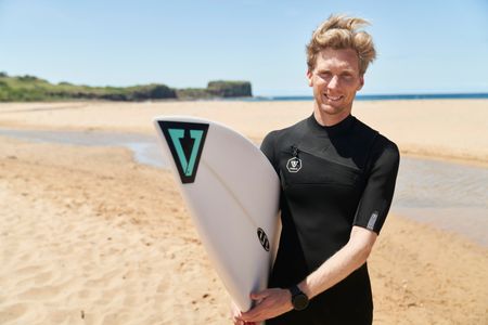 Brett Connellan at Bombo Beach. (National Geographic/Justine Kerrigan)