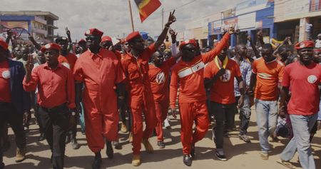 Bobi campaigning in Arua.  (Mandatory photo credit:  Southern Films)