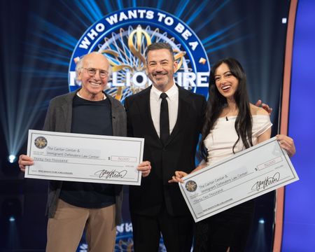 LARRY DAVID, JIMMY KIMMEL, CAZZIE DAVID