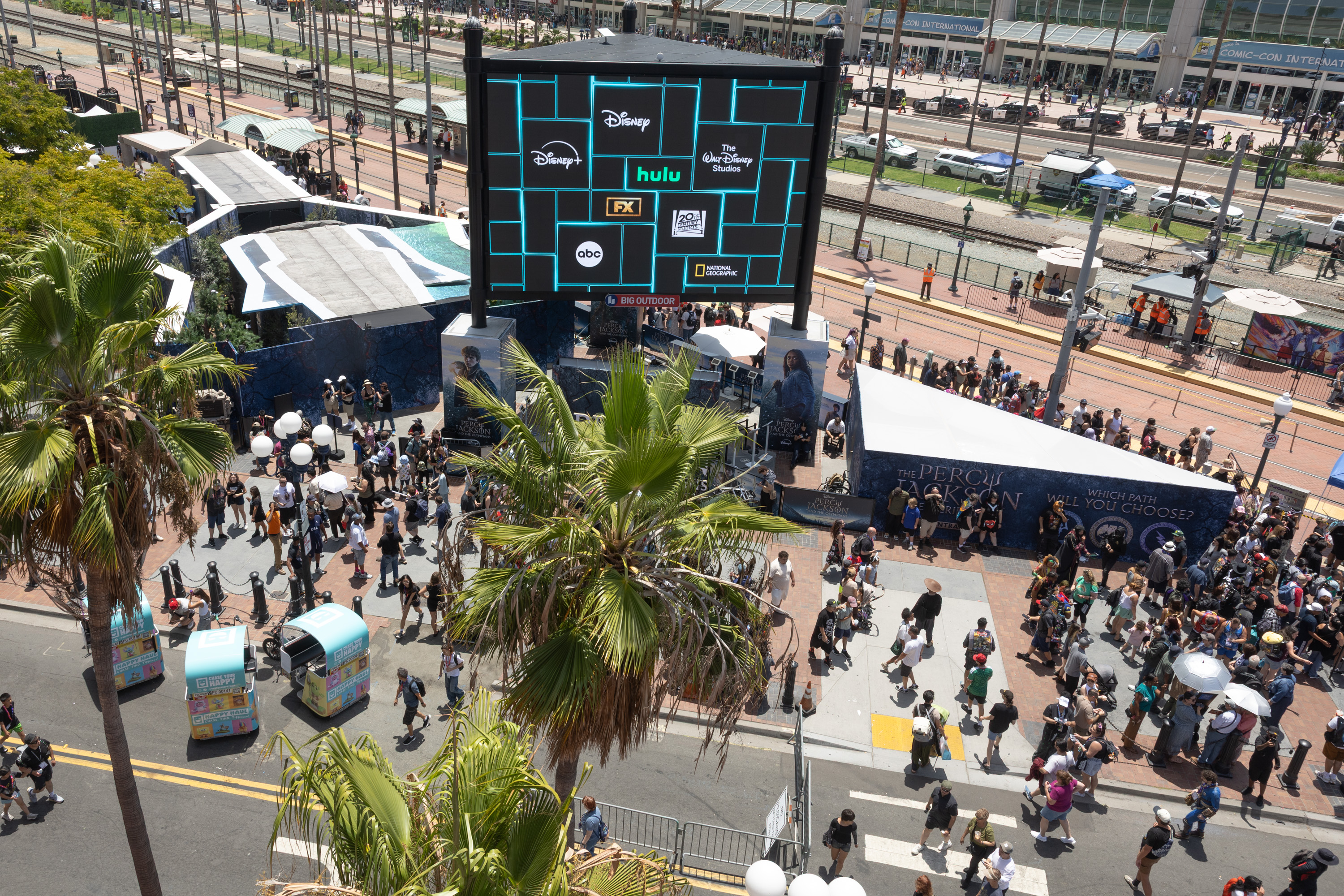 Hulu’s Animayhem Comic-Con 2026 activation display and photo opportunity