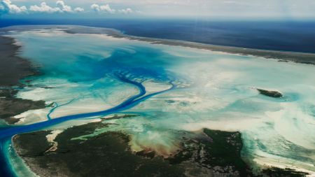 Aldabra Atoll, the world's second largest coral atoll. (BBC Studios Distribution Ltd)