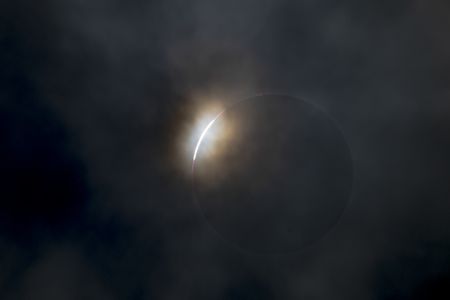 The total solar eclipse is observed from Frio Cave in Uvalde County, Texas on April 8, 2024. (Credit: Bruce Berger/National Geographic)