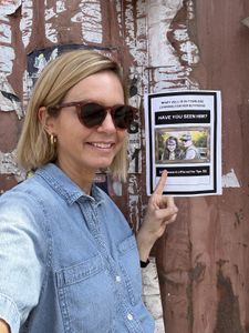Mariana van Zeller posts an ad of her as Mary Zelle looking for her "Mark Turner." (National Geographic/Daniel Hollis Diamond)