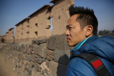Cusco, Peru - Albert Lin at the Temple of Viracocha at Raqchi. (National Geographic)