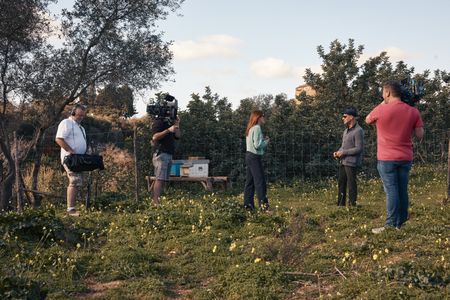TUCCI IN ITALY - “Sicily” - Director of Kolymbethra Federica Salvo tours Stanley through the huge garden which is a horticultural treasure chest. (National Geographic/Matt Holyoak)FEDERICA SALVO, STANLEY TUCCI