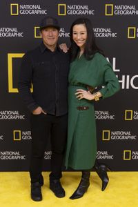 2024 TCA WINTER PRESS TOUR - Jimmy Chin and Chai Vasarhelyi from the “Photographer” panel at the National Geographic presentation during the 2024 TCA Winter Press Tour at the Langham Huntington on February 8, 2024 in Pasadena, California. (National Geographic/PictureGroup)