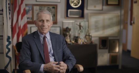 Dr. Anthony Fauci in seated interview in his office at the National Institute of Allergy and Infectious Diseases.  (National Geographic for Disney+)