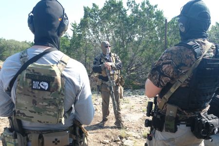 Members of the Black Cat Rifle Group during shooting practice. (National Geographic)