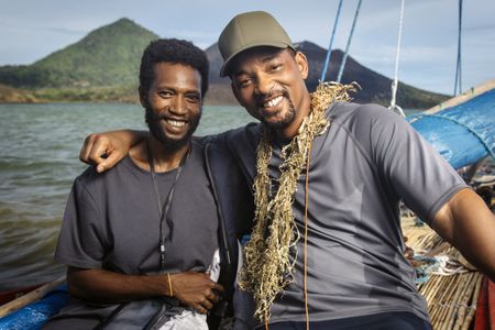 Will Smith with Robert Jonnah in Tench. (credit: National Geographic/Freddie Claire)