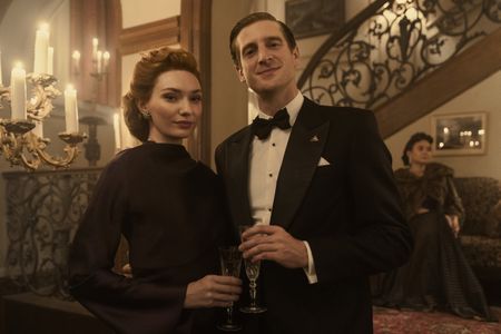 A SMALL LIGHT - Eleanor Tomlinson as Tess and Tom Stourton as Daniel in A SMALL LIGHT. (Credit: National Geographic for Disney/Dusan Martincek)