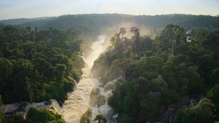 A river meandering through Africa's rainforests. (National Geographic)