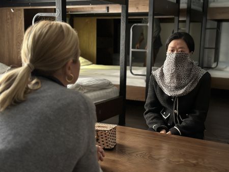 Mariana van Zeller interviews a survivor of trafficking in Sapa, Vietnam. (National Geographic)
