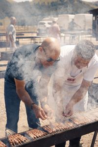 Stanley discovers unexpected delights in this wildest of regions, Abruzzo, one heìs never visited before. He stops at an iconic BBQ joint called Ristoro Mucciante and cooks with one of the owners, Rodolfo Mucciante.  (credit: National Geographic/Matt Holyoak)