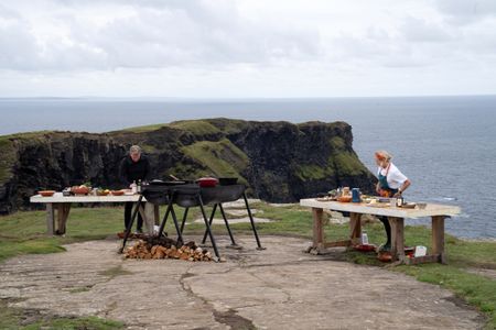 Gordon Ramsay and Chef Anna Haugh at the final cook. (National Geographic/Justin Mandel)