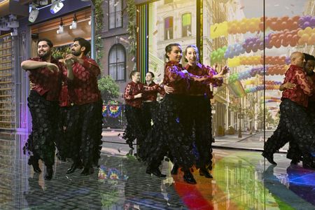 ELIE ROSALES, AUBRIE SALZMAN, PATRICK ROBBINS, VIMAL PRADEEP, MEMBERS OF PRIDE SALSA