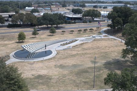 The Doris Miller Memorial is pictured in Waco, Texas. "Erased: WW2's Heroes of Color" tells the stories of three Black heroes who miraculously survived the attack on Pearl Harbor. One of these men, mess attendant Doris Miller, defied racial stereotypes when he shot down enemy planes during the attack. (National Geographic/Scotty "Sparky" Sorenson)