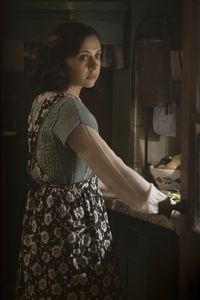 A SMALL LIGHT - Bel Powley as Miep Gies in A SMALL LIGHT. (Credit: National Geographic for Disney/Dusan Martincek)