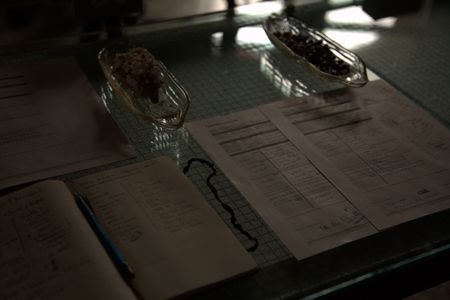 Chef Debbie Fadul's corn tasting notes include space for visual and olfactory experiences, which are offered at her restaurant, Diac·, in Guatemala City, Guatemala.  (National Geographic/Adnelly Marichal)