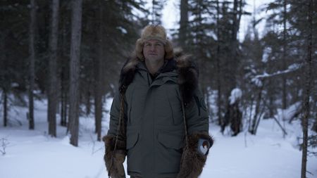 Jamey Joseph grouse hunting for subsistence food during the winter season. (National Geographic/Ashton Hurlburt)