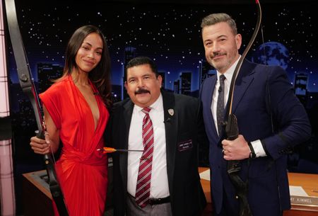 ZOE SALDAÑA, GUILLERMO RODRIGUEZ, JIMMY KIMMEL