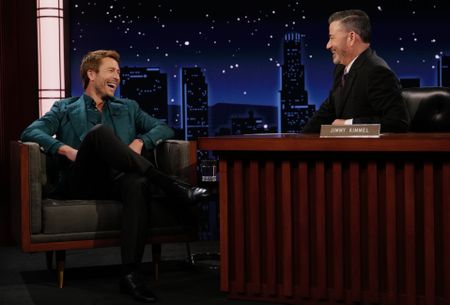GLEN POWELL, JIMMY KIMMEL