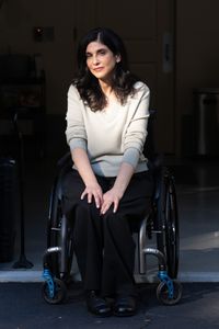 Debbie St. John, who worked at the World Trade Center and was injured on 9/11 by a falling piece of the second plane. (National Geographic/Virginia Sherwood)