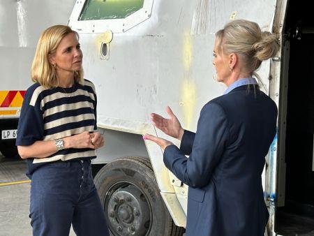 Mariana van Zeller interviews Nadine in Johannesburg, South Africa. (National Geographic)