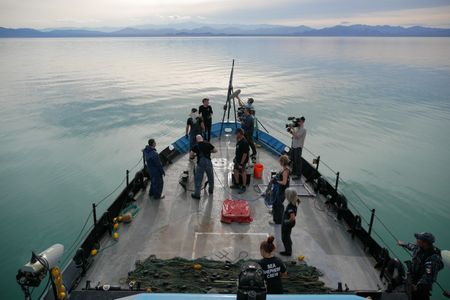 Behind the scenes during production of "Sea of Shadows". (National Geographic)