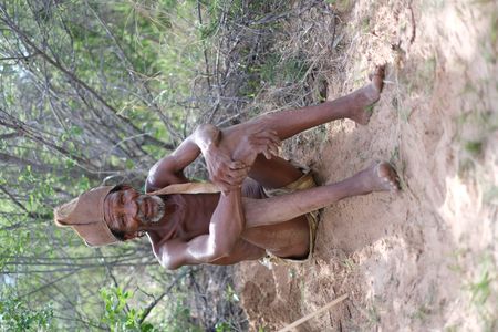 Qhoeta Xhoema of the Nharo San community.  (credit: National Geographic/Dionne Bromfield)