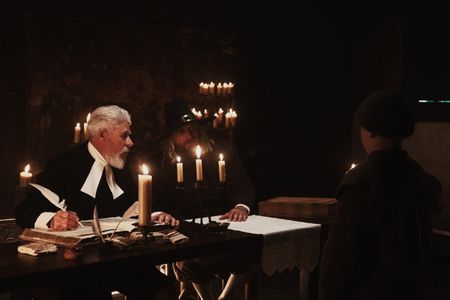 Two older villagers listen to Mats and take notes.(Dash Productions Services LTD/Antoan Ivanov)