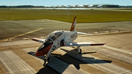 A T-45 Goshawk jet at NAS Meridian. (Credit: National Geographic)